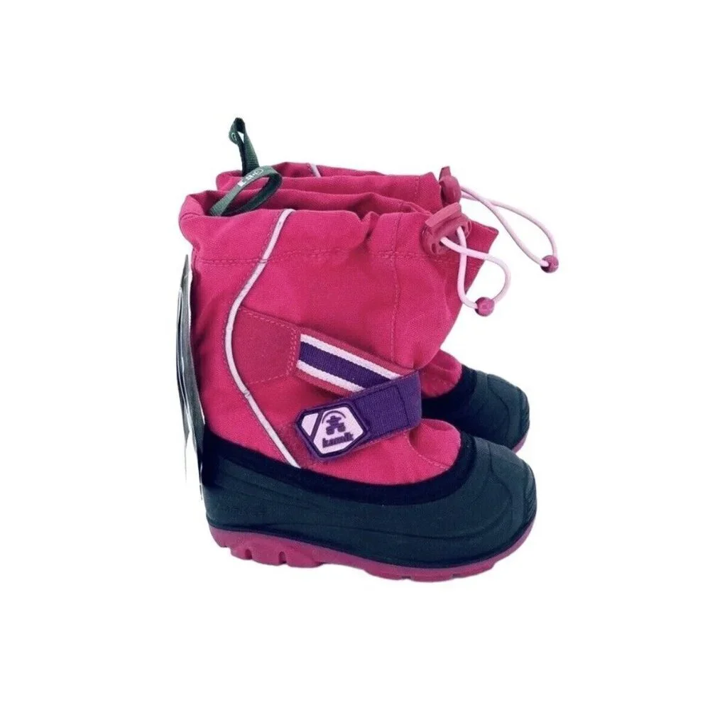 Kamik Snow Master Snowshell Pink Girls Kids Snow Winter Boots SZ 7 New